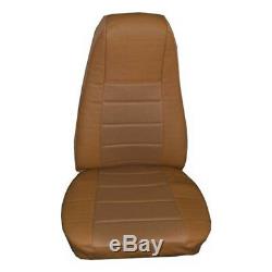 Seat Cover withPocket-TAN (PAIR) Faux Leather SEMI-TRUCKS PB KW FL