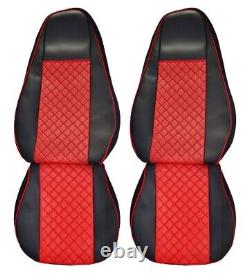 Seat Covers ECO Black with Red Leather for SCANIA R from 2006 to 2020 year truck