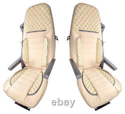 Seat Covers For SCANIA R P G S 2004 2013 2 Pieces Set LHD RHD Beige