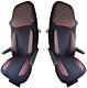 Seat Covers For SCANIA R P G S 2004 2013 2 Pieces Set LHD RHD Black / Red