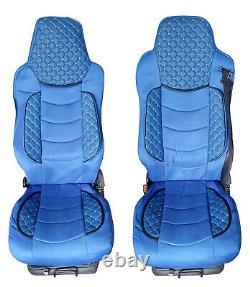 Seat Covers MAN TGX 2020+ 2 Pieces Set LHD Blue