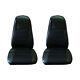 Seat Covers (PAIR) withPocket BLACK Faux Leather Peterbilt Freightliner Semi Truck