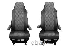 Seat Covers Protective Covers Black / Grey for Truck MAN TGX