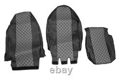 Seat Covers Protective Covers Black / Grey for Truck MAN TGX