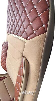 Seat Covers SCANIA R P G S 2014 2016 2 Pieces Set LHD RHD Brown