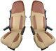 Seat Covers for DAF XF 95 105 CF LHD RHD 2 Pieces Set Leatherette + Fabric Brown