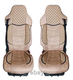 Seat Covers for IVECO STRALIS 2002 2012 2 Pieces Set LHD RHD Beige