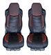 Seat Covers for IVECO STRALIS 2002 2012 2 Pieces Set LHD RHD Black / Red