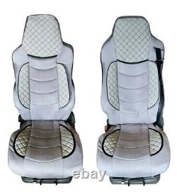 Seat Covers for MAN TGS 2007 2019 2 Pieces Set LHD Grey