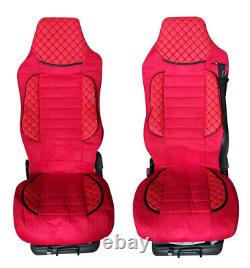 Seat Covers for MAN TGS 2007 2019 2 Pieces Set LHD Red