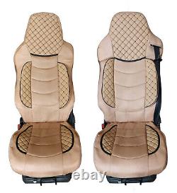 Seat Covers for MAN TGX 2007 2019 2 Pieces Set LHD Beige