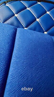 Seat Covers for VOLVO FH 4 Truck Euro 6 LHD RHD Leatherette + Fabric Blue