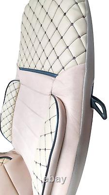 Seat Covers for VOLVO FH 5 2020+ Euro 6 LHD RHD Leatherette + Fabric Beige