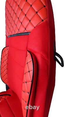 Seat Covers for VOLVO FH 5 2020+ Euro 6 LHD RHD Leatherette + Fabric Red