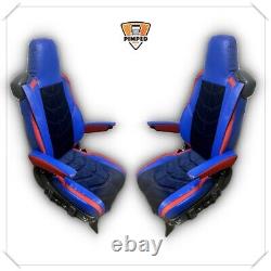 Seat covers SCANIA S/ R/ P/ G series Alcantra / Eco Leather blue, red, navy blue