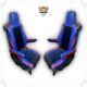 Seat covers SCANIA S/ R/ P/ G series Alcantra / Eco Leather blue, red, navy blue