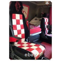 Seat covers SCANIA S/ R/ P/G series Full Alcantra CHECKERED DESIGN SEAT COVERS