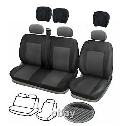Seat covers for VW T4, T5, Renault, universal, 2+1 set, incl. Headboard covers