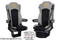 Seat covers protective covers artificial leather grey suitable for Truck Truck Mercedes Actros MP5