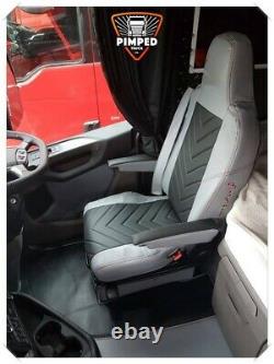 Seats Covers SCANIA S series Full ECO LEATHER SEAT COVERS Grey/ Black