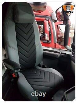 Seats Covers SCANIA S series Full ECO LEATHER SEAT COVERS Grey/ Black