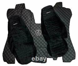 Set of Black FLOOR MATS plus PLUSH Seat Cover SCANIA R 2014 year AUTOMATIC Truck