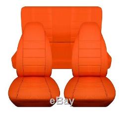 Solid Color Car Seat Covers for ANY Car/Truck/Van/SUV/Jeep Full Set Front & Rear