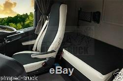 TRUCK SEAT COVERS Beige SCANIA R-series 2005-2013 ECO LEATHER 2 different seats