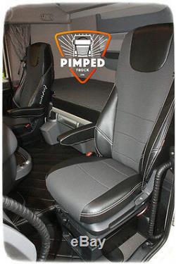 TRUCK SEAT COVERS Black DAF 105/106/CF FROM 2012YEAR EURO6 ECO LEATHER