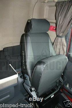 TRUCK SEAT COVERS Black SCANIA R/P/G 2005-2013 ECO LEATHER 2 different seats