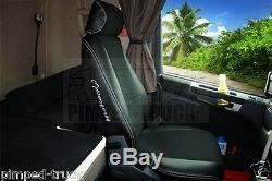 TRUCK SEAT COVERS Black SCANIA R/P/G 2005-2013 ECO LEATHER 2 different seats