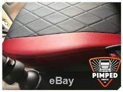 TRUCK SEAT COVERS DAF 105/106 / DAF CF EURO6 ECO LEATHER SEAT COVERS Red&Black