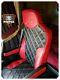 TRUCK SEAT COVERS MAN TGX / TGS ECO LEATHER SEAT COVERS Red&Black