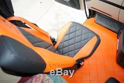 TRUCK SEAT COVERS MERCEDES Seats Covers For Mercedes Actros MP4 orange & black