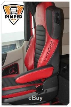 TRUCK SEAT COVERS MERCEDES Seats Covers For Mercedes Actros MP4 red & black