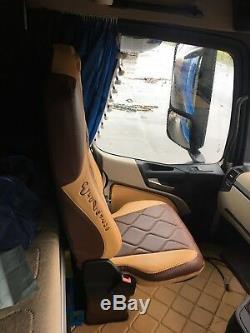 TRUCK SEAT COVERS MERCEDES Seats Covers For Mercedes Actros MP4 toffi & brown