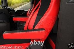 TRUCK SEAT COVERS RENAULT MAGNUM 2002-2008 Red ECO LEATHER SEAT COVERS