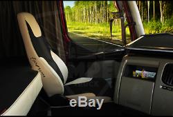 TRUCK SEAT COVERS RENAULT PREMIUM Beige ECO LEATHER SEAT COVERS