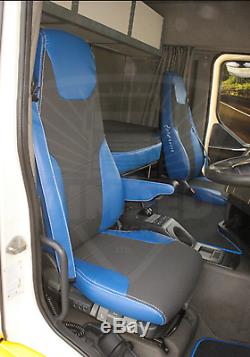 TRUCK SEAT COVERS RENAULT PREMIUM Blue ECO LEATHER SEAT COVERS