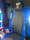 TRUCK SEAT COVERS RENAULT T-range BLUE ECO LEATHER separate head rest + emblem