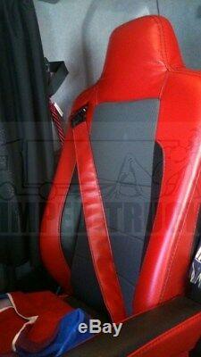 TRUCK SEAT COVERS RENAULT T-range Red ECO LEATHER SEAT COVERS