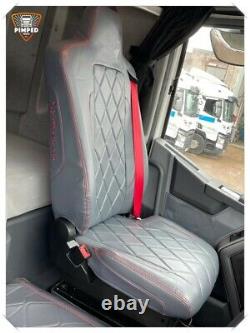 TRUCK SEAT COVERS RENAULT T-range t high grey ECO LEATHER