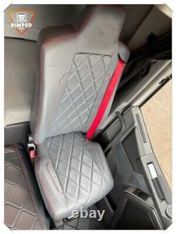 TRUCK SEAT COVERS RENAULT T-range t high grey ECO LEATHER