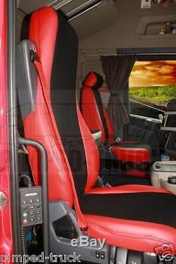 TRUCK SEAT COVERS Red SCANIA R/P-series 2005-2013 ECO LEATHER 2 different seats