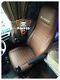 TRUCK SEAT COVERS SCANIA R/G/P-series 05-2013 Full ECO LEATHER cognac SUPER