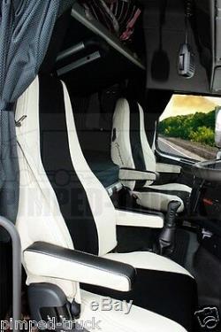 TRUCK SEAT COVERS VOLVO FH/FM 02-13 Beige ECO LEATHER SEAT COVERS