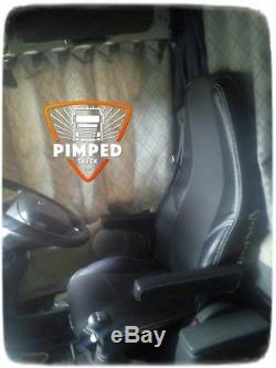 TRUCK SEAT COVERS VOLVO FH/FM 02-13 Black ECO LEATHER SEAT COVERS