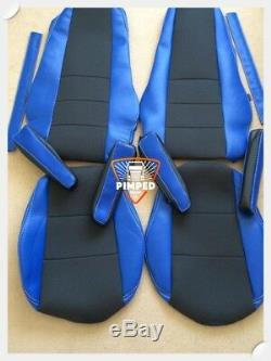 TRUCK SEAT COVERS VOLVO FH/FM 02-13 Blue ECO LEATHER SEAT COVERS