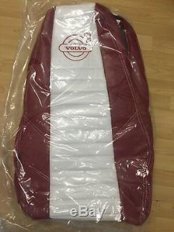 TRUCK SEAT COVERS VOLVO FH/FM 2002-2013 Burgundy&White ECO LEATHER SEAT COVERS