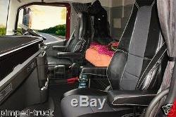 TRUCK SEAT COVERS VOLVO FH4 Black ECO LEATHER SEAT COVERS